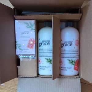 Philosophy Amazing Grace Body Wash Set - White and Pink